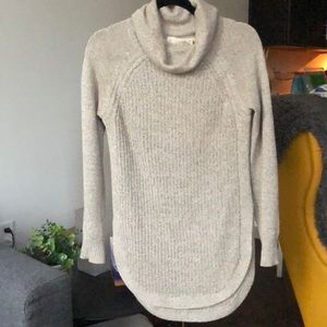 XS Gray cowl neck/turtleneck sweater/tunic